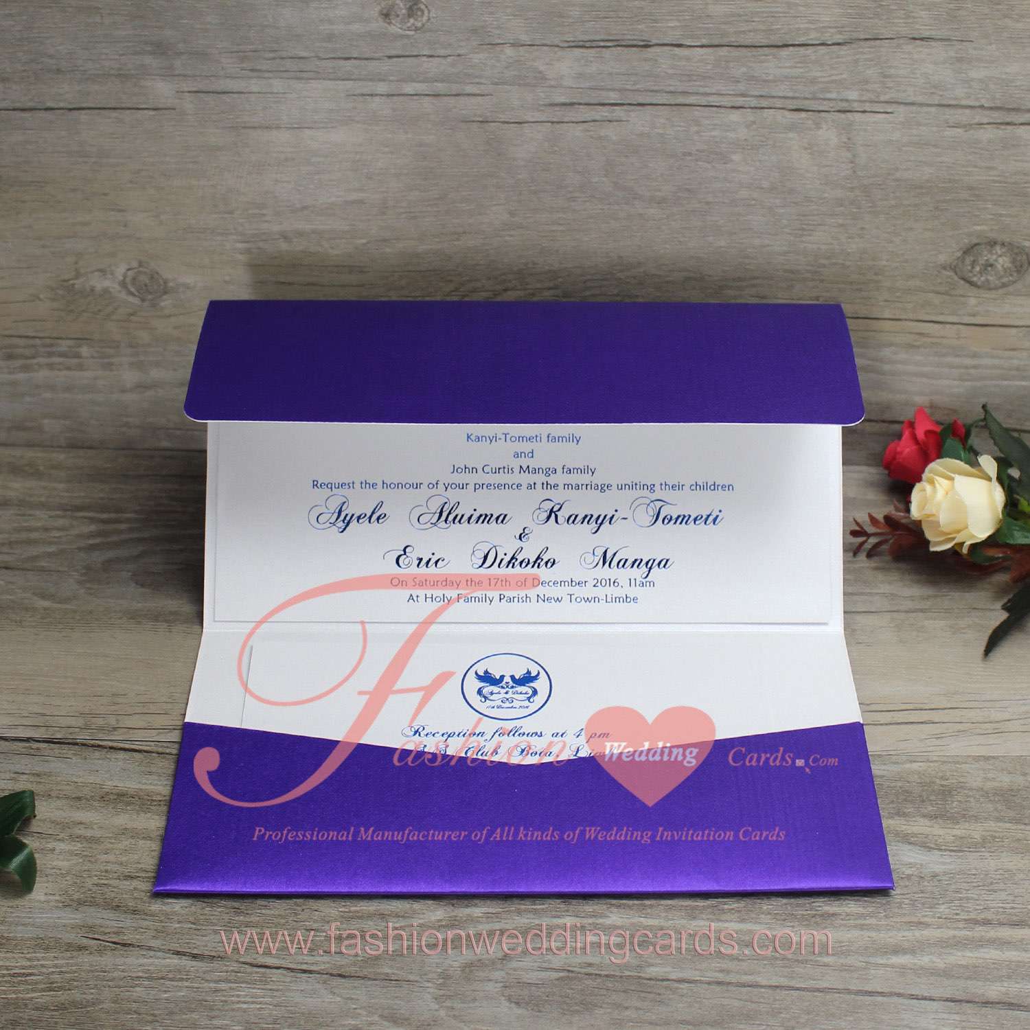 Luxury Silk Couture Wedding Invitation Pocket